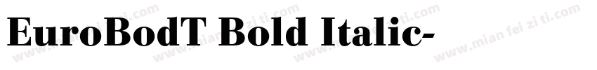 EuroBodT Bold Italic字体转换